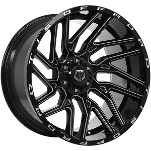TIS Wheels – 554BM – Black – 22″x12″ -44mm – Summer Wheels – 554BM2226844S